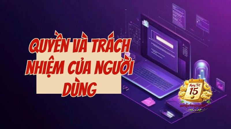 Điều khoản điều kiện về quyền và trách nhiệm của người dùng