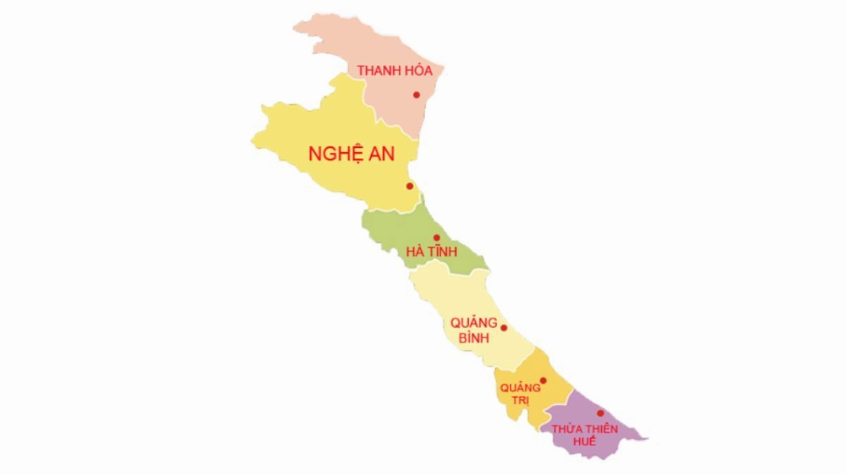 Bắc Trung Bộ có trước có 6 tỉnh và sau sáp nhập còn 5 tỉnh