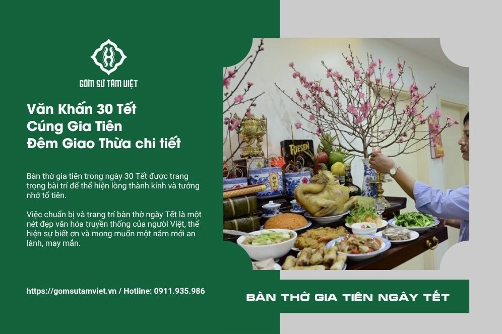 Bàn thờ gia tiên ngày Tết
