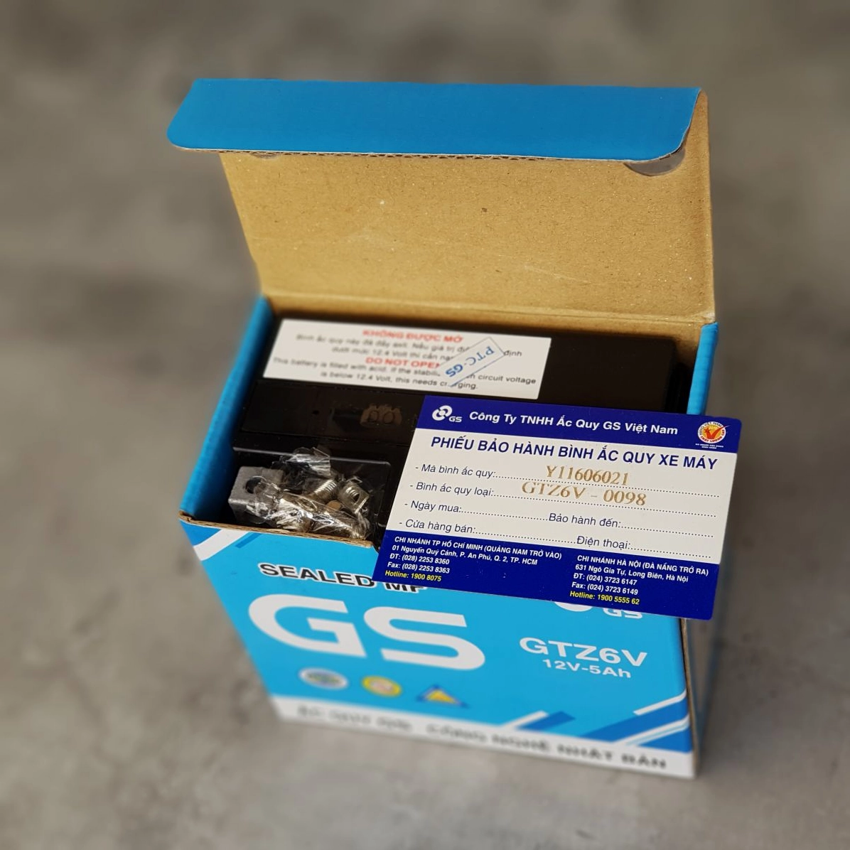 Bình ắc quy GS GTZ6V chính hãng cho xe Vision