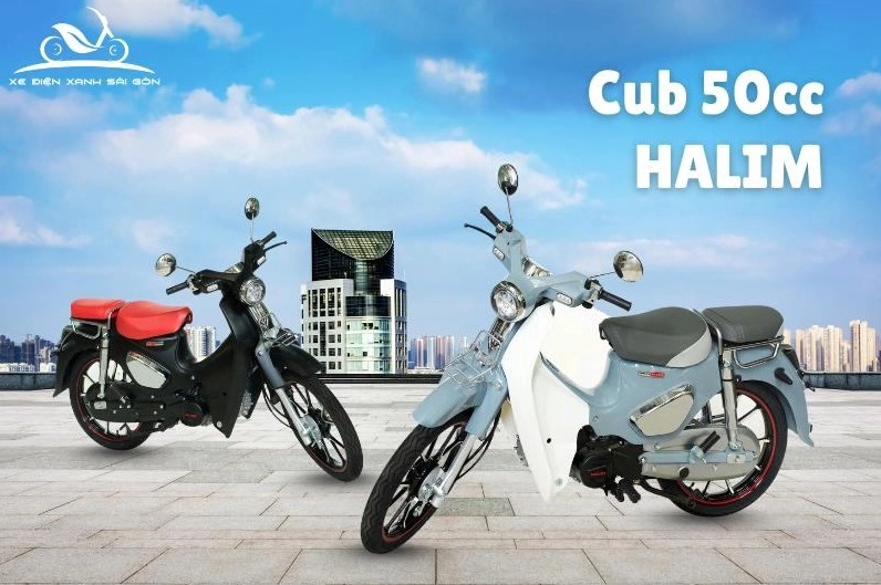 Các mẫu xe cub 50cc Halim với nhiều màu sắc đa dạng
