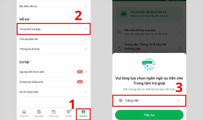 Cách liên hệ tổng đài Grab