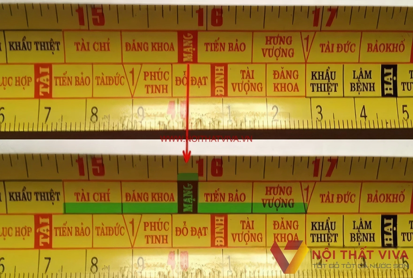 Cấu tạo của thước Lỗ Ban