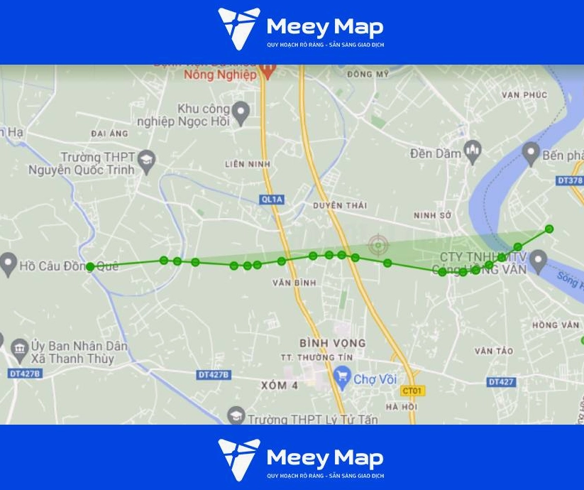 Chi tiết bản đồ đường vành đai 4 hà nội đoạn qua Thường Tín
