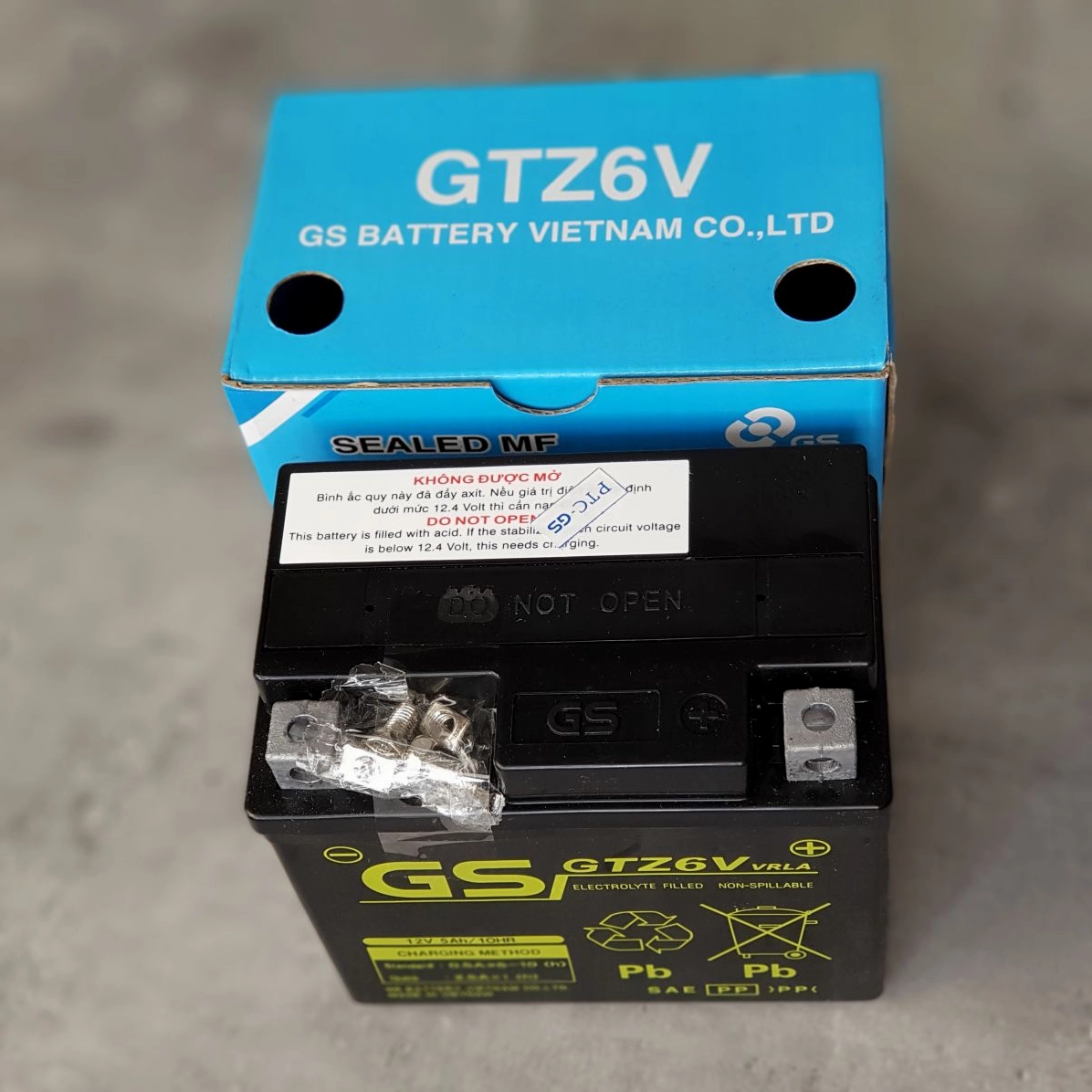 Chi tiết bình ắc quy GS GTZ6V cho xe Vision