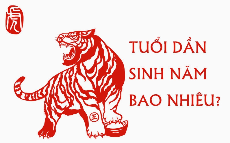 Danh sách các năm sinh tiêu biểu của người cầm tinh con Hổ như 1962, 1974, 1986, 1998, 2010