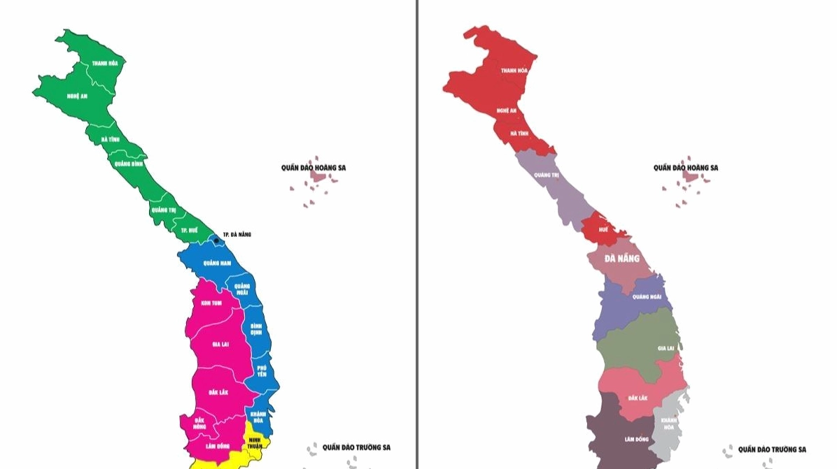 Diện tích, dân số các tỉnh Nam Trung Bộ sau sáp nhập