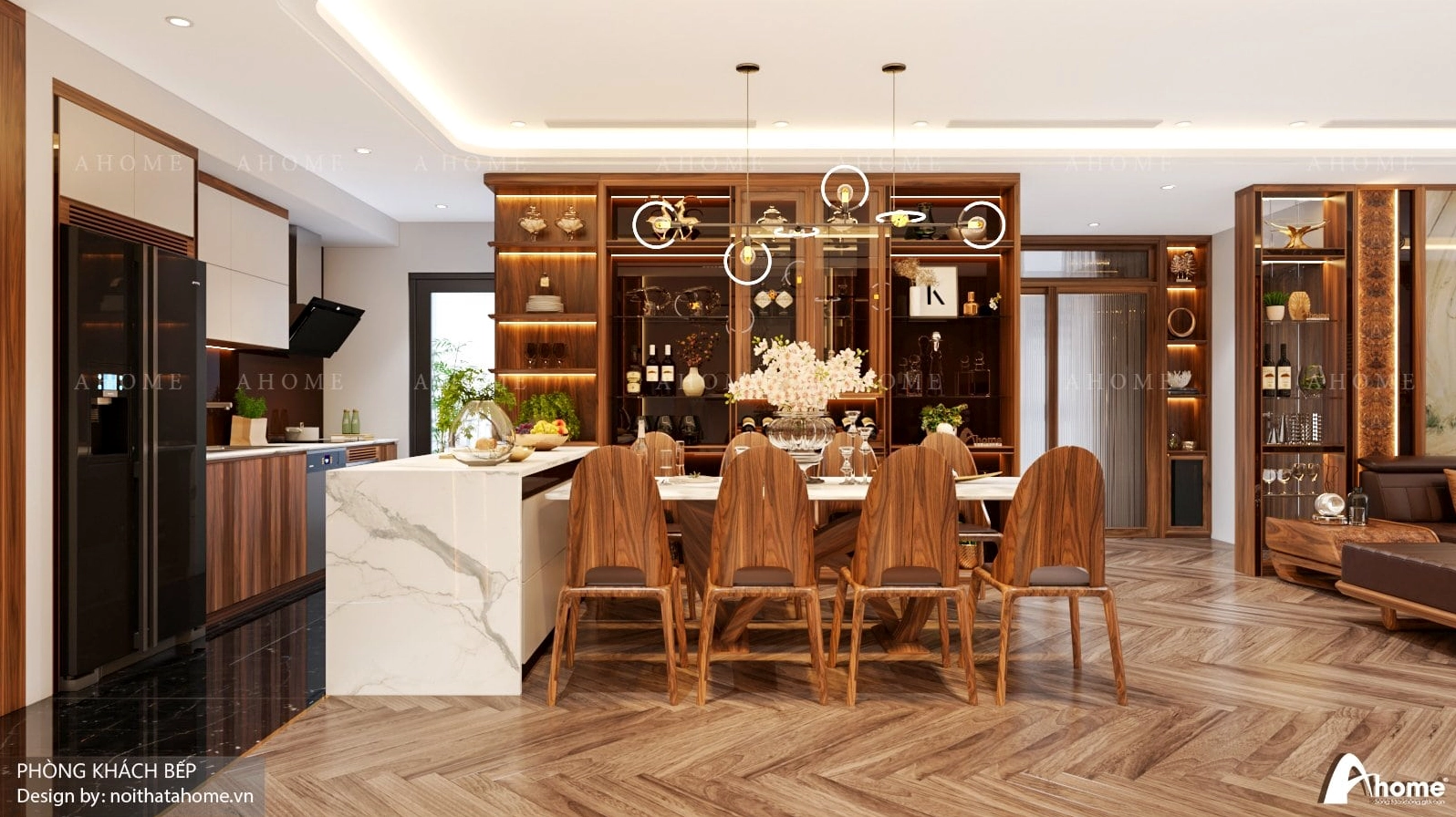 Đối với nhà hướng Đông Nam, gia chủ nên hạn chế kệ bếp gam màu kỵ yếu tố Mộc