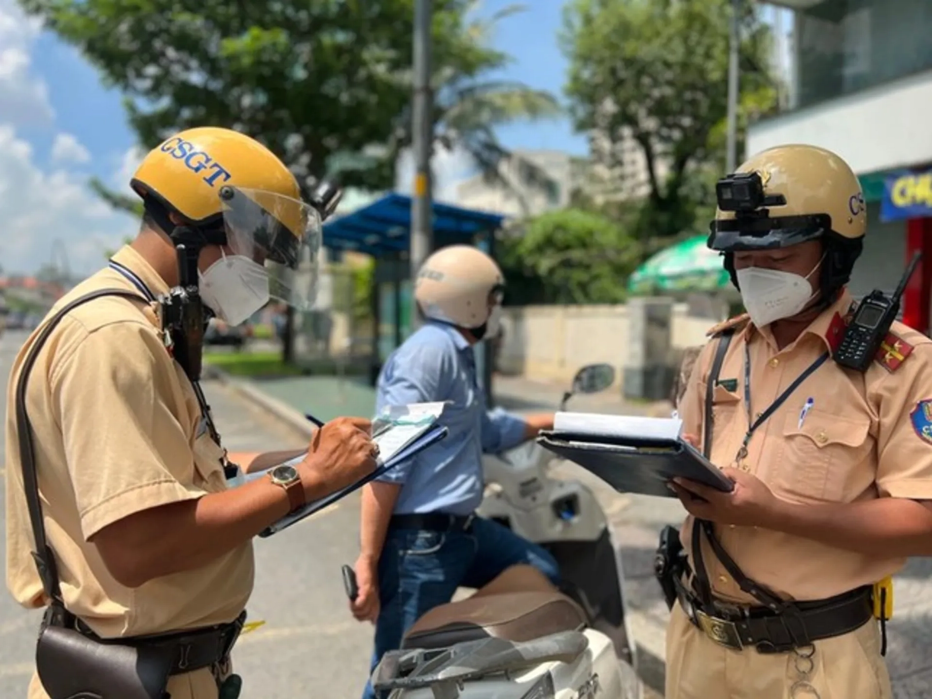 Hình ảnh minh họa về việc kiểm tra giấy tờ xe không chính chủ