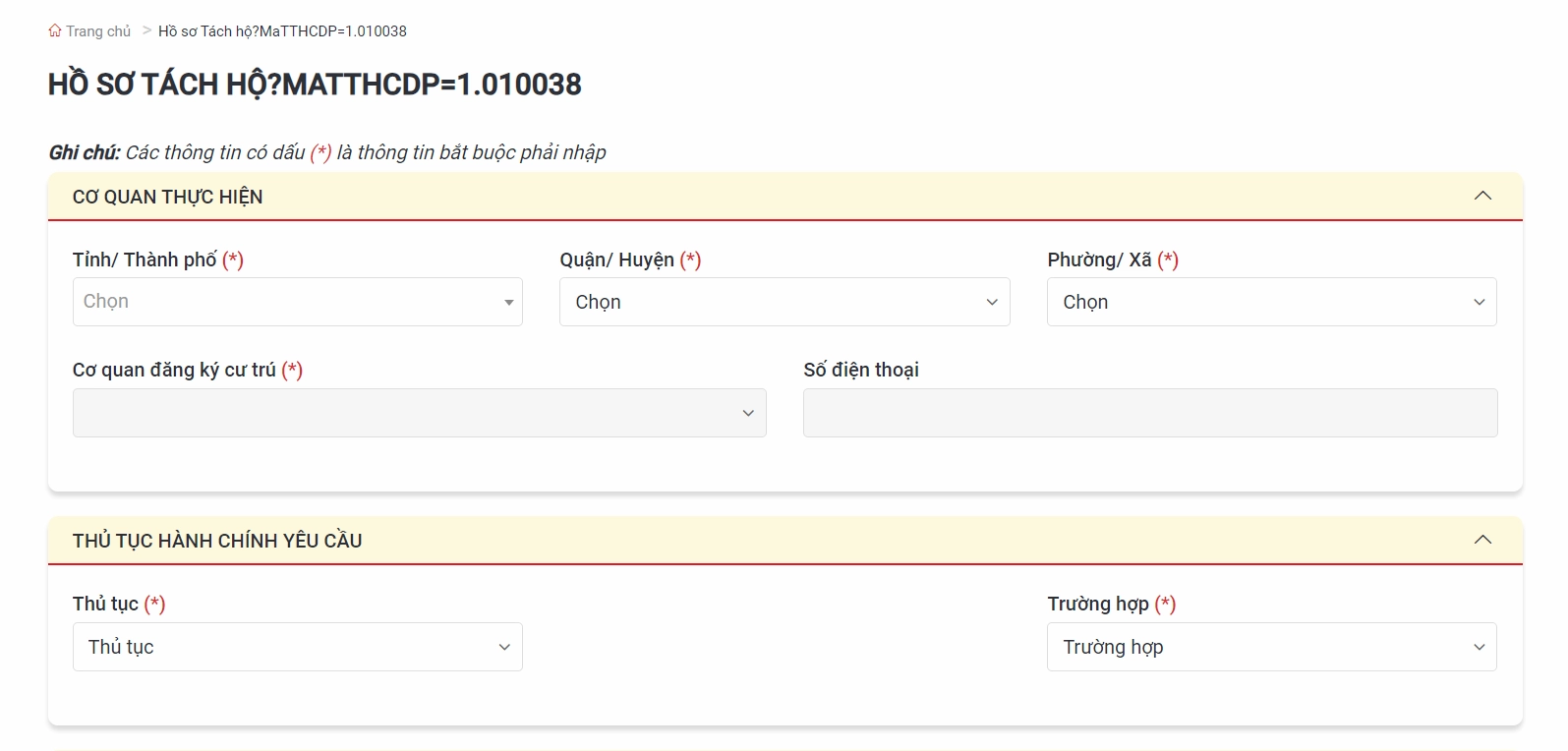 Hướng dẫn khai báo thông tin trên biểu mẫu điện tử khi làm thủ tục cắt chuyển hộ khẩu online