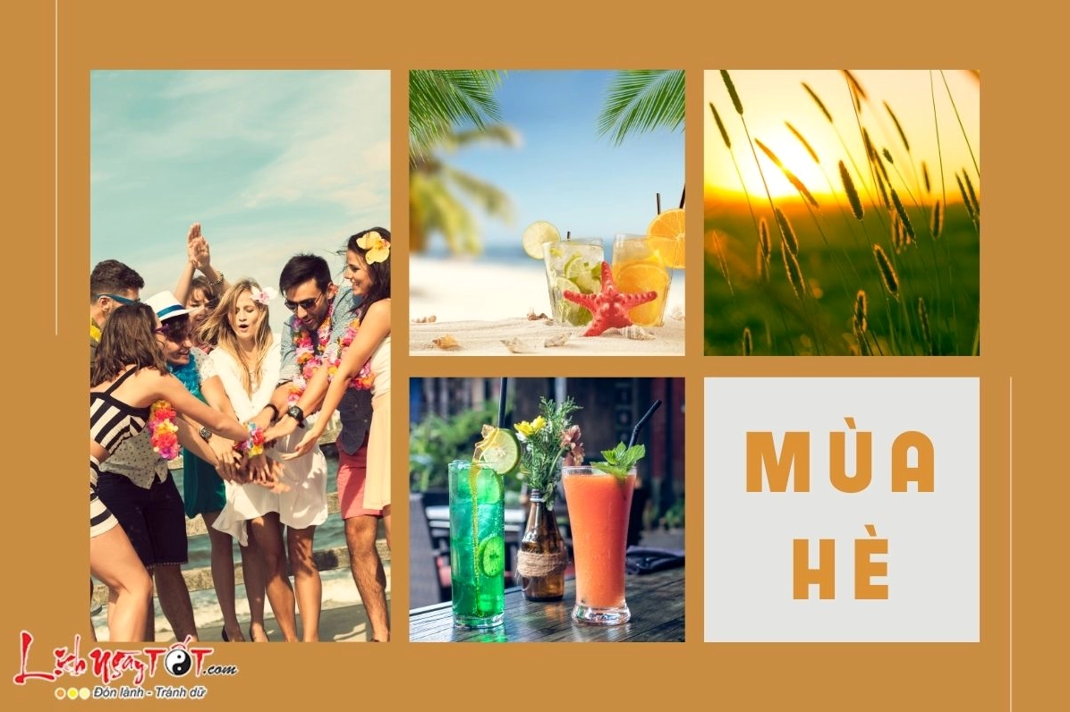 Khí hậu rực rỡ của mùa hè trong các mùa trong năm