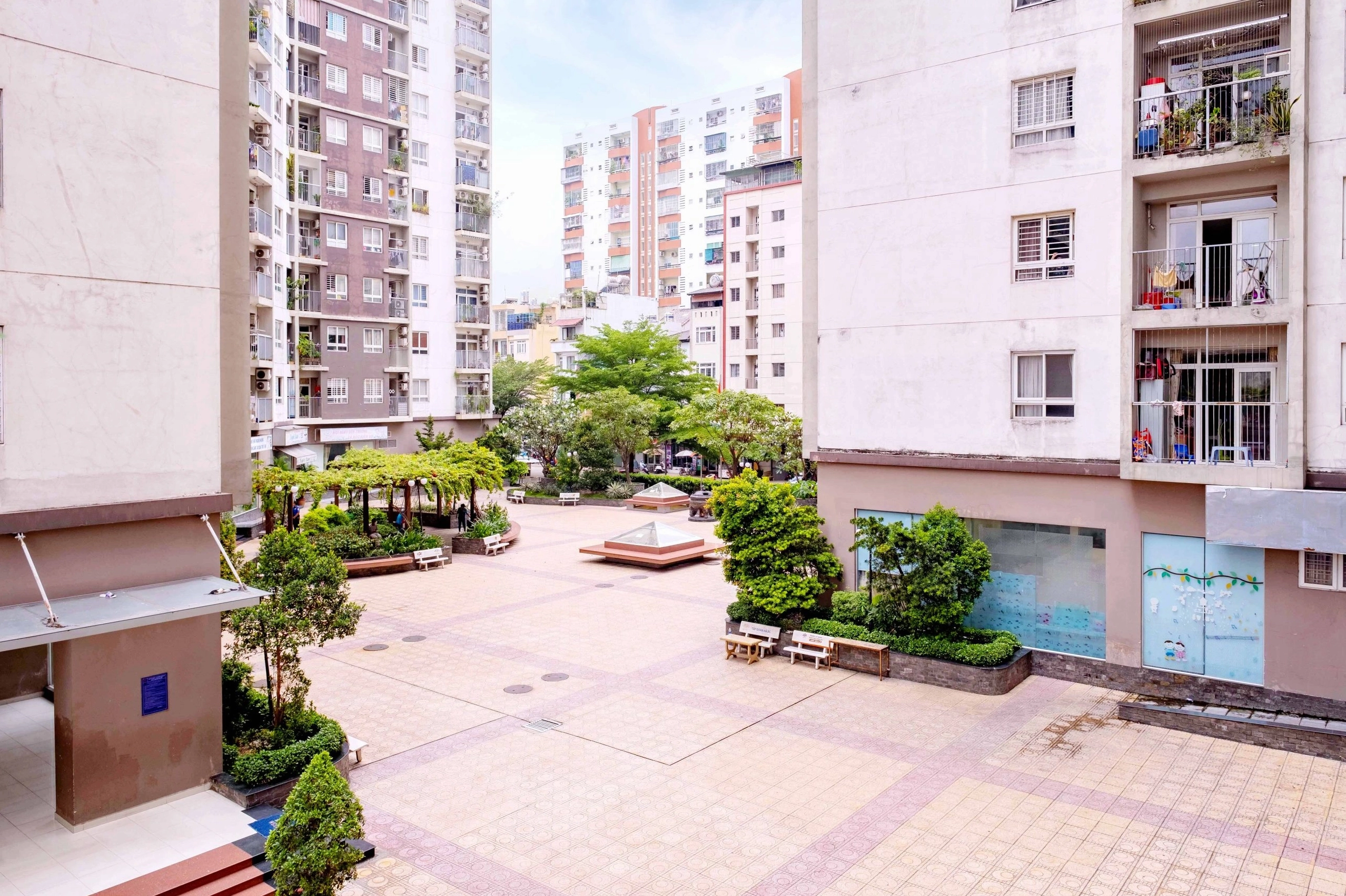 Không gian xanh mát tại Khu chung cư Hà Đô Nguyễn Văn Công