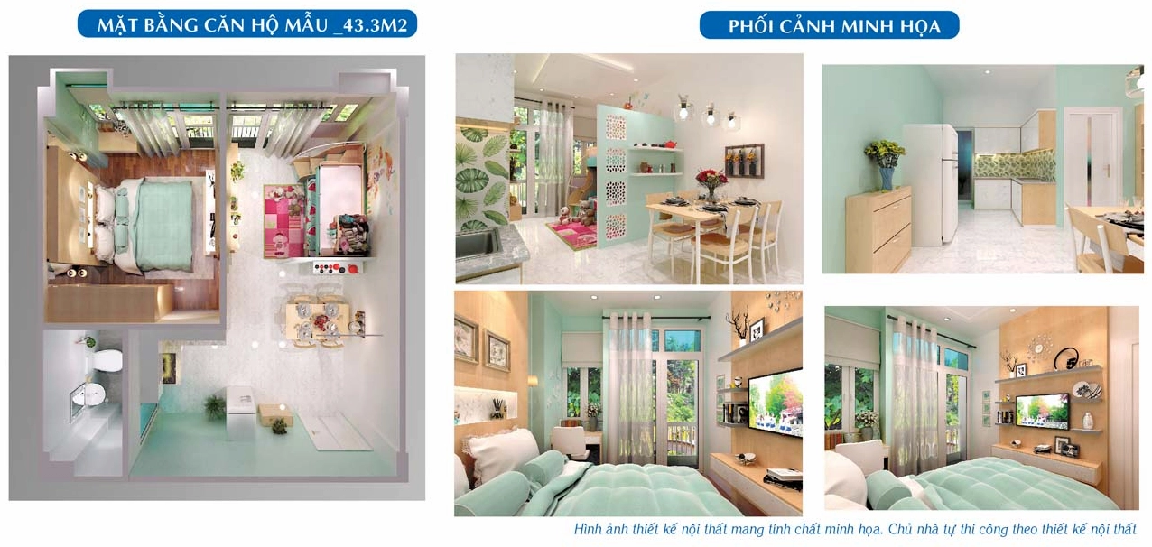 Lê Thành Lê Tấn Bê - NOXH - Nhà ở xã hội Lê Thành An Lạc - Căn mẫu 43.3 m2