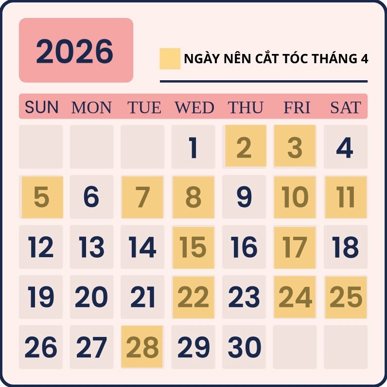 Lịch cắt tóc để thu hút tài lộc