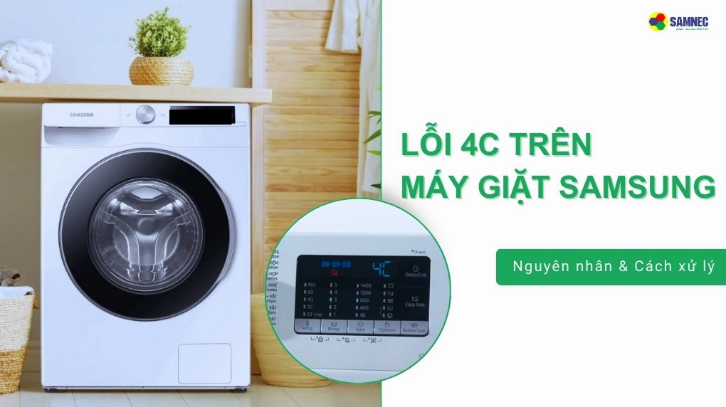 lỗi 4C trên máy giặt Samsung