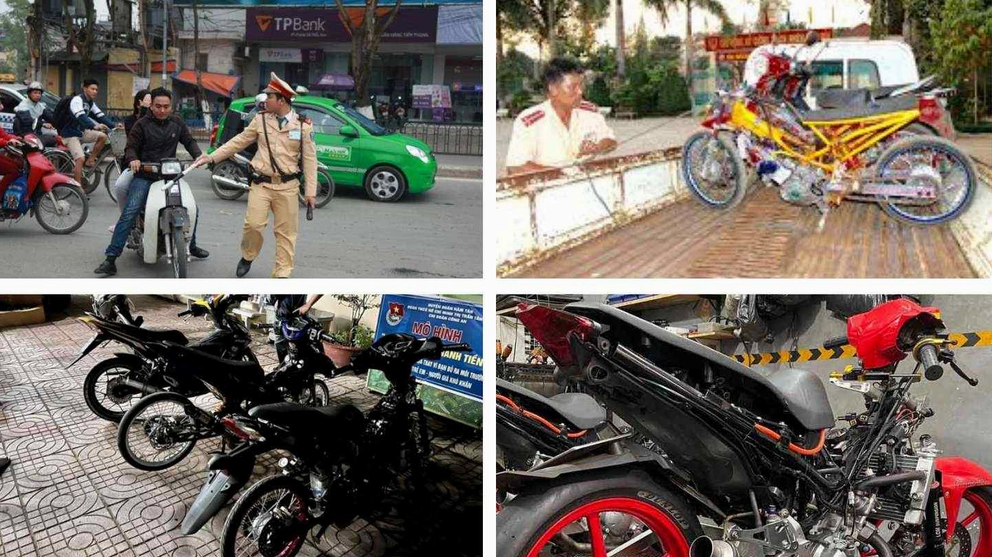 Lỗi tự ý thay đổi kết cấu xe máy sẽ bị xử phạt nghiêm khắc theo quy định của pháp luật