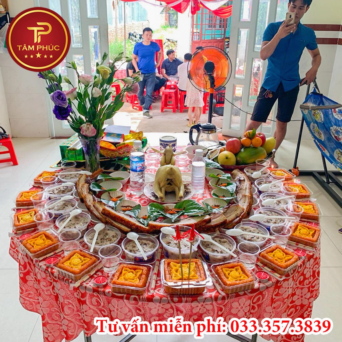 Mâm cúng đầy tháng bé trai đầy đủ lễ vật