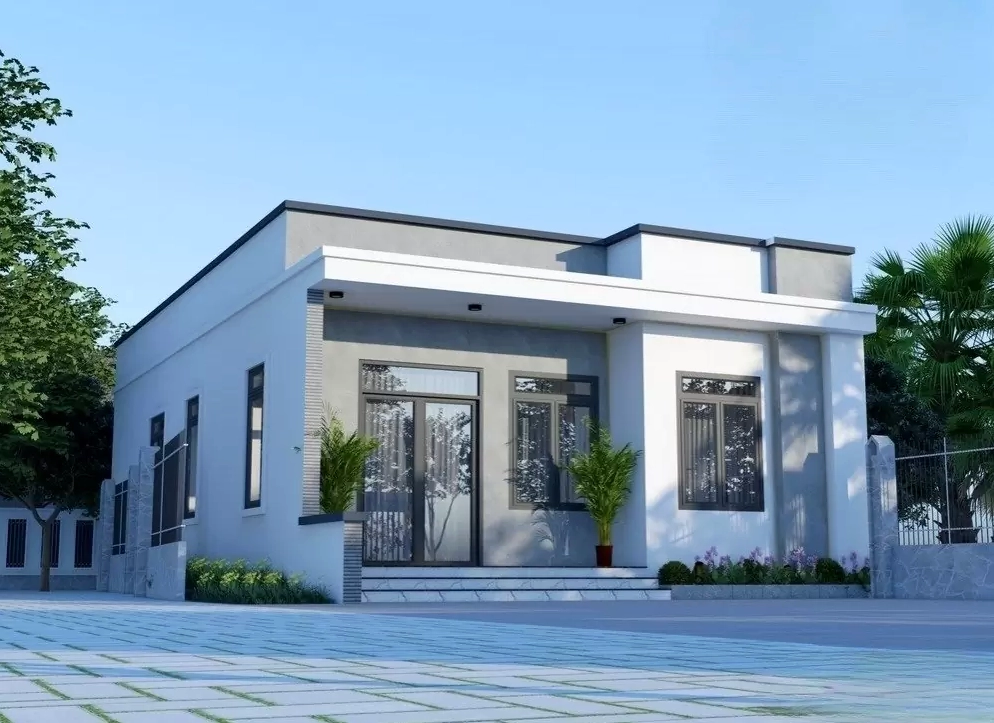 Mẫu nhà ống ấn tượng với hệ trần đẹp mắt