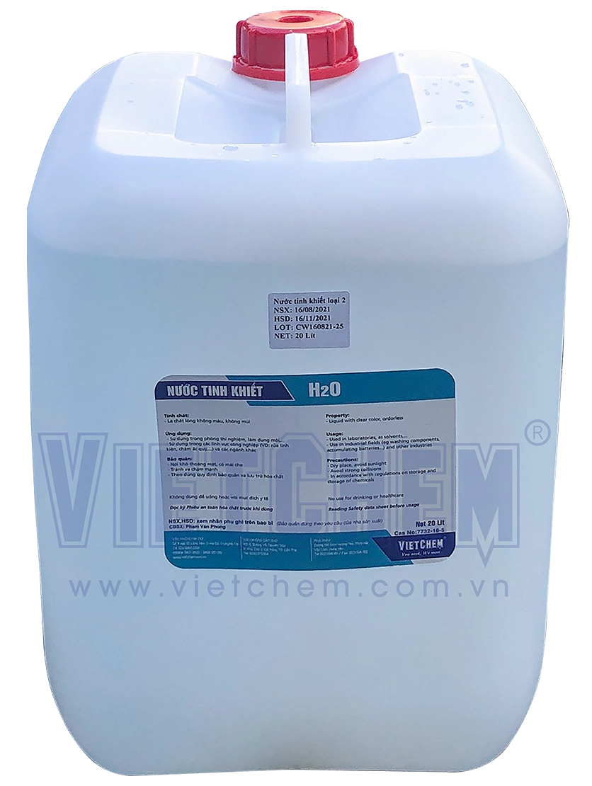 Nước cất 2 lần, Việt Nam, 20 lít/can