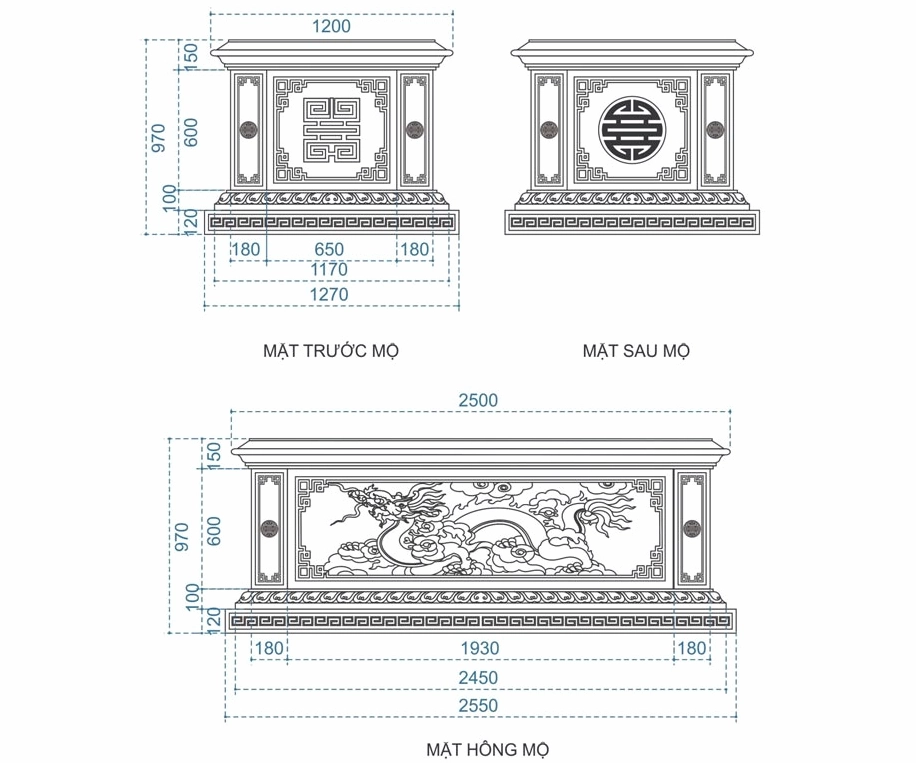 Quy định về kích thước xây mộ theo thước lỗ ban