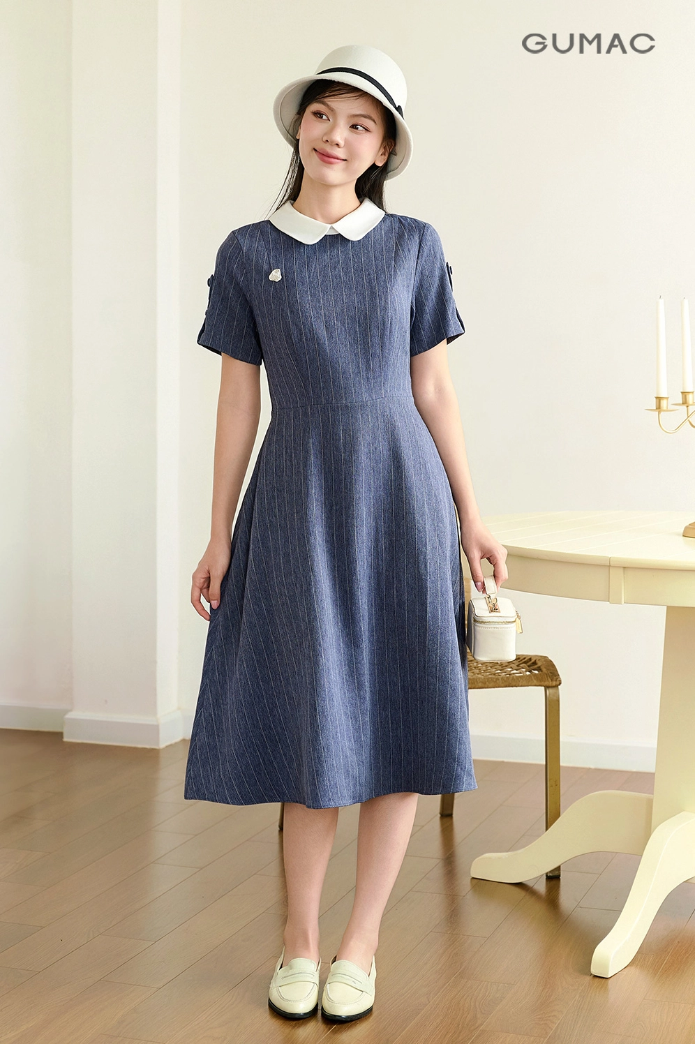 set dam linen xanh di du lich dep cho nu menh moc