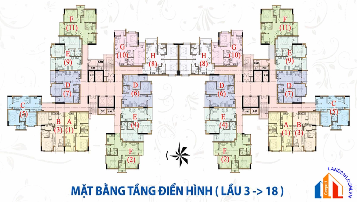 Sơ đồ mặt bằng tổng thể CHUNG CƯ LÊ THÀNH MÃ LÒ