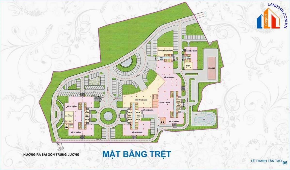 Sơ đồ mặt bằng tổng thể của CHUNG CƯ LÊ THÀNH TÂN TẠO