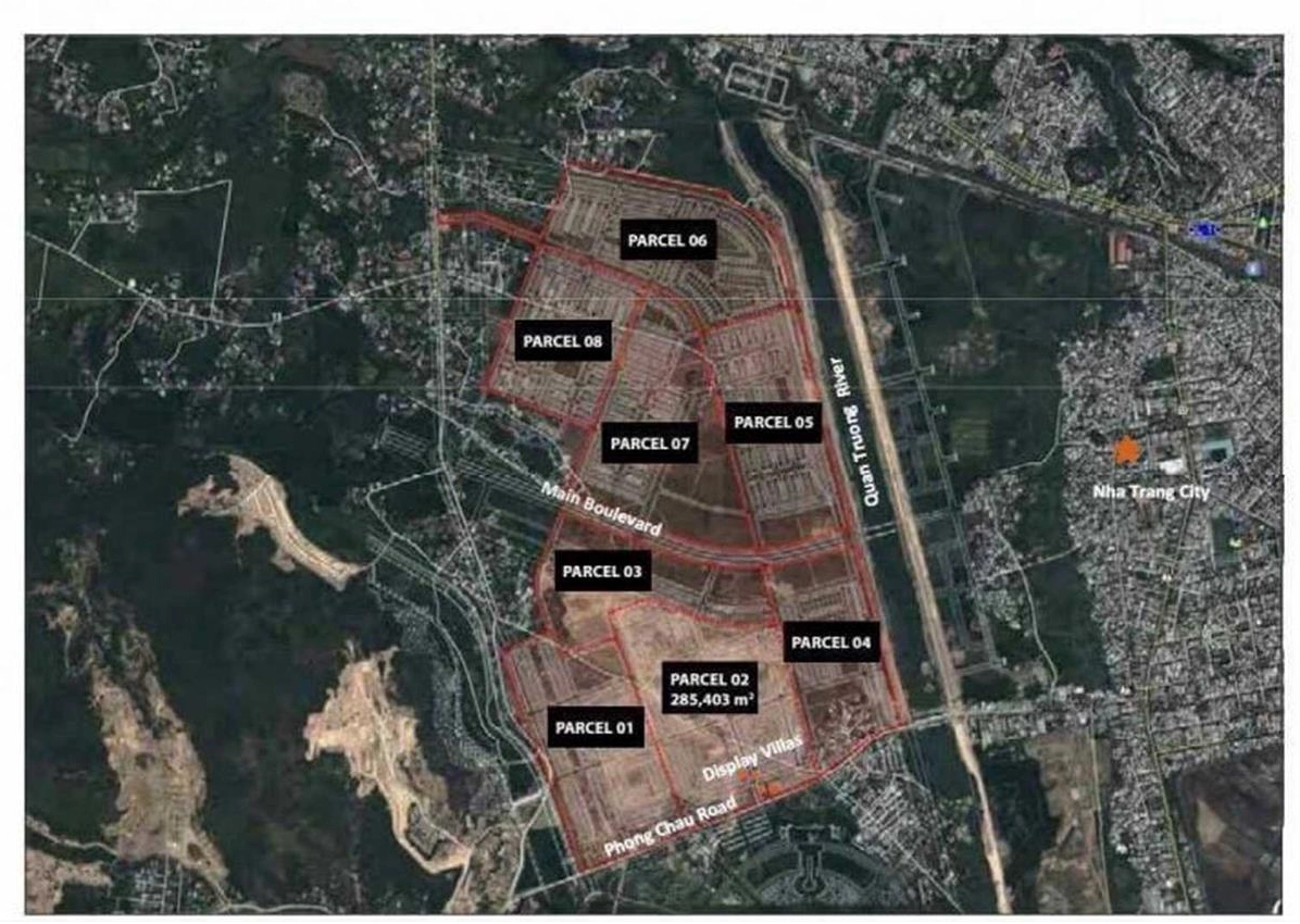 Sơ đồ quy hoạch phân lô và các gói tại khu đô thị Mỹ Gia