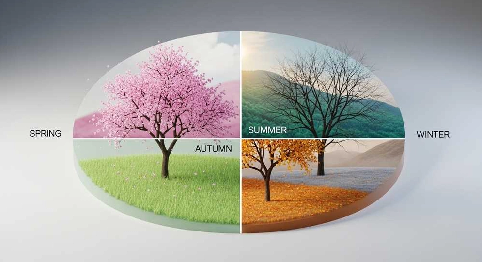 Sự phân hóa rõ rệt qua bốn mùa trong năm