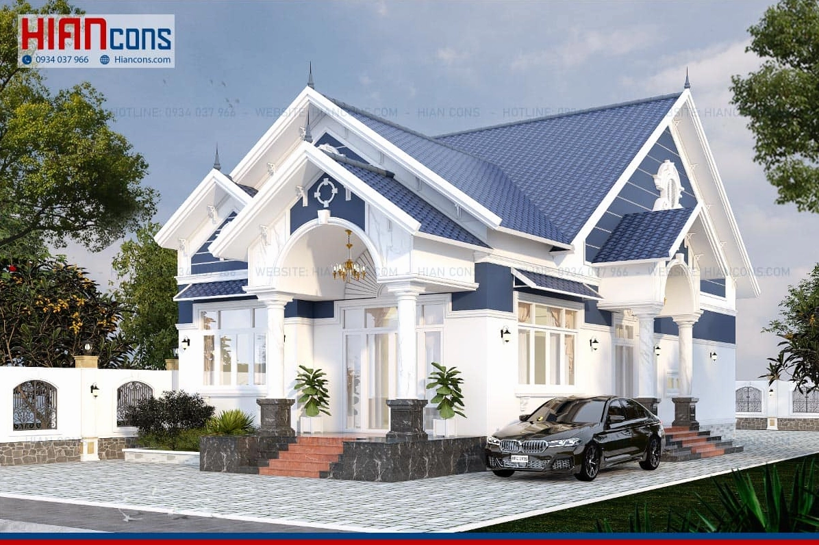 Thiết kế thi công biệt thự mái thái