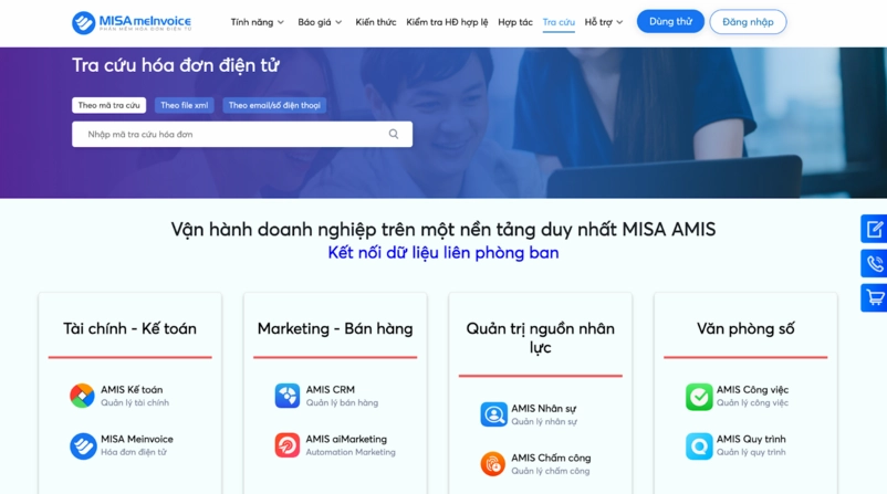 Tra cứu hóa đơn điện tử trên hệ thống phần mềm