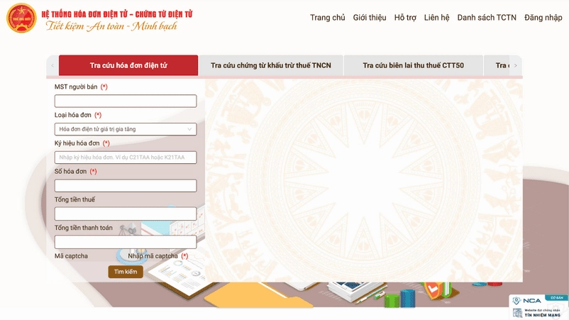 Tra cứu hóa đơn trên website hệ thống hóa đơn điện tử