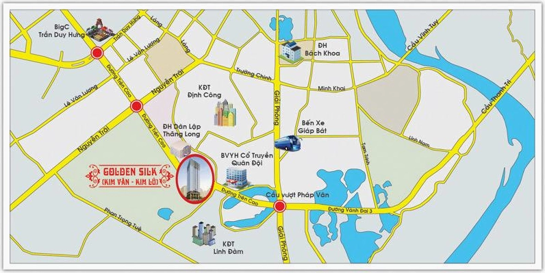 Vị trí dự án Kim Văn Kim Lũ