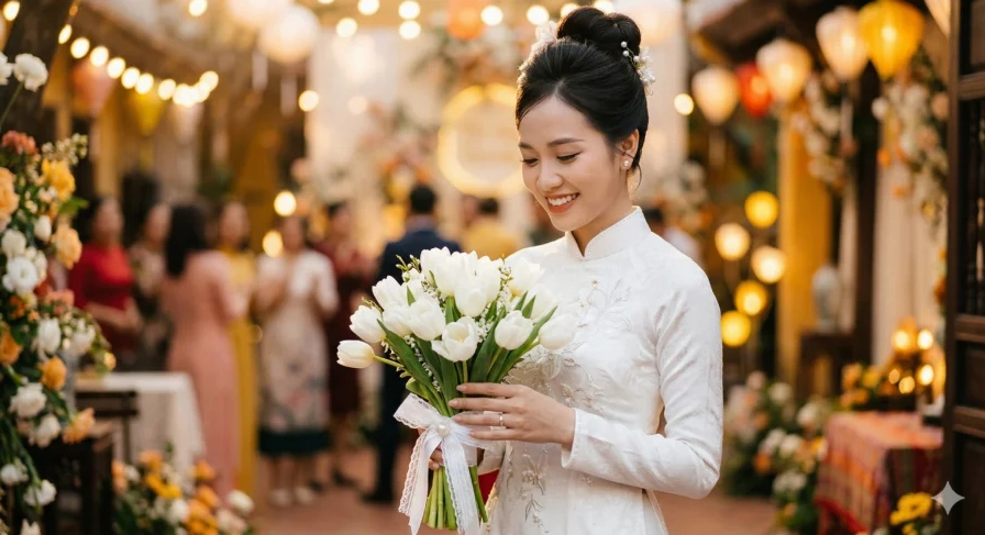Ý Nghĩa Hoa Tulip Trắng Trong Ngày Cưới